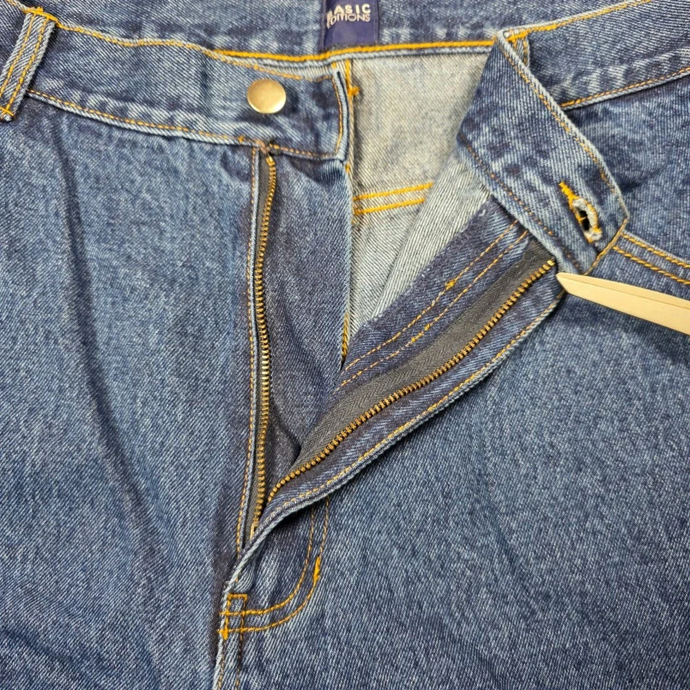 2 Pairs Basic Editions Mens Regular Fit Jeans Medium Wash Kmart 40W x 30L NEW